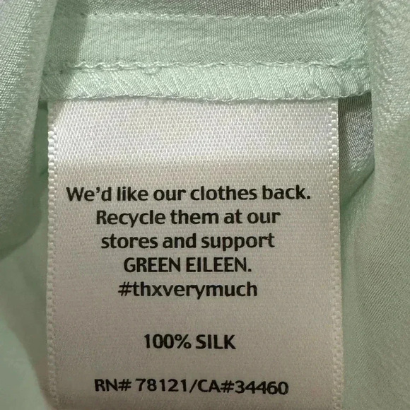 Eileen Fisher Aurora Crepe Silk Blouse Size PP - Picture 4 of 5